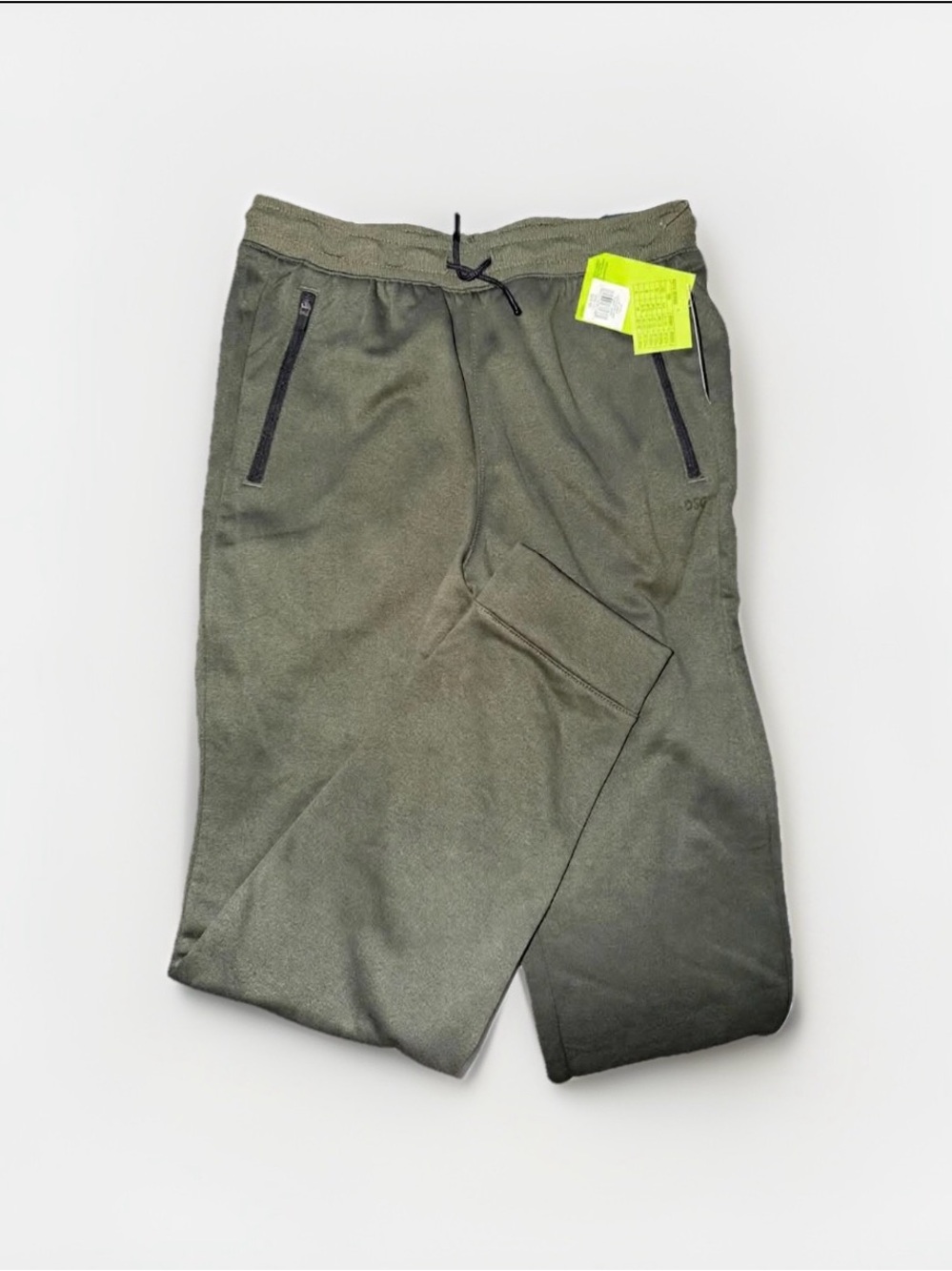 DSG Boys Large Tech Tapered Leg Jogger Pockets Pants, Forest Green, NWT Size 18